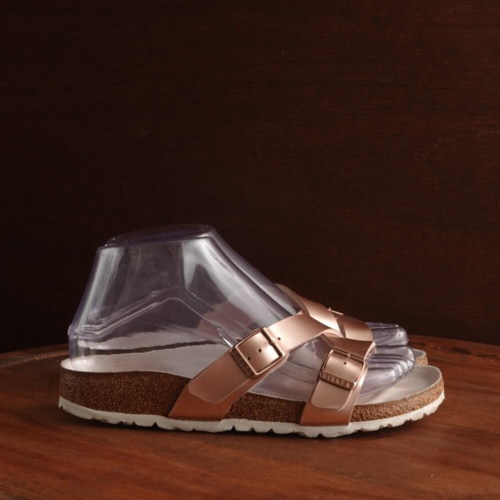 Birkenstock Metallic Sandals with Cork Footbed